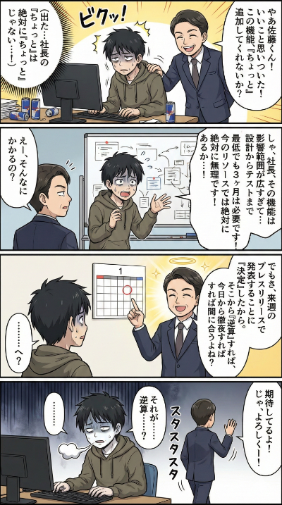 スケジュールはなぜか逆算される