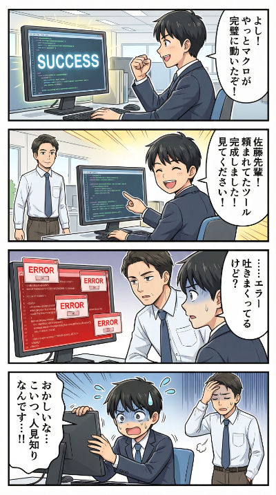 さっきまで問題なく動いていたのに・・・